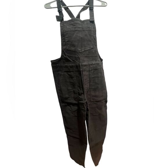 NWT aerie women's corduroy overalls gray‎ size xs with pockets oversized - Picture 1 of 10